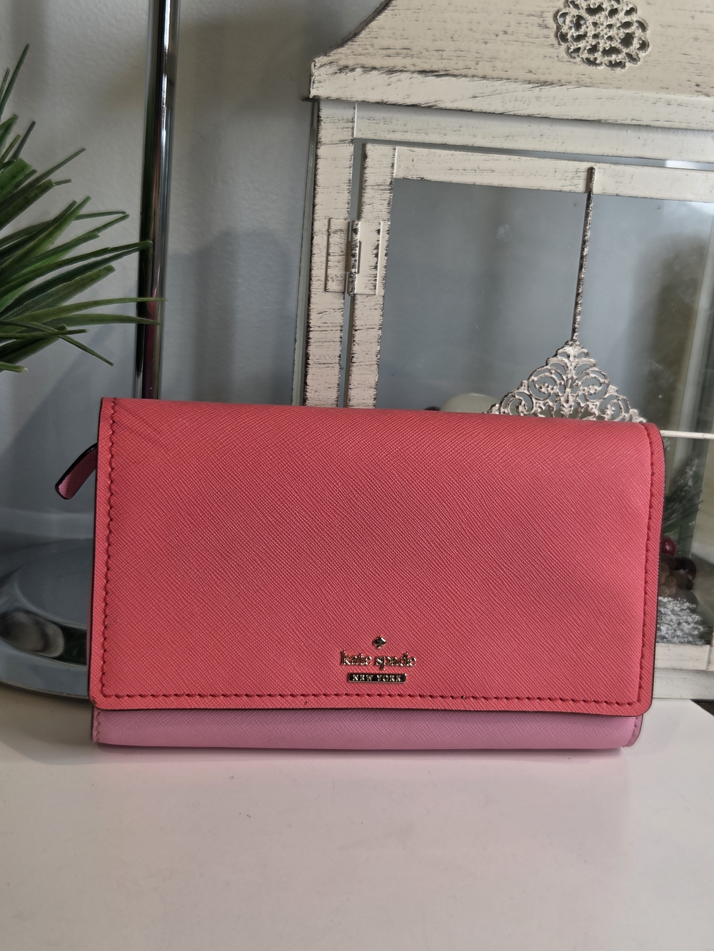 Kate Spade Pink Bi-Color Clutch